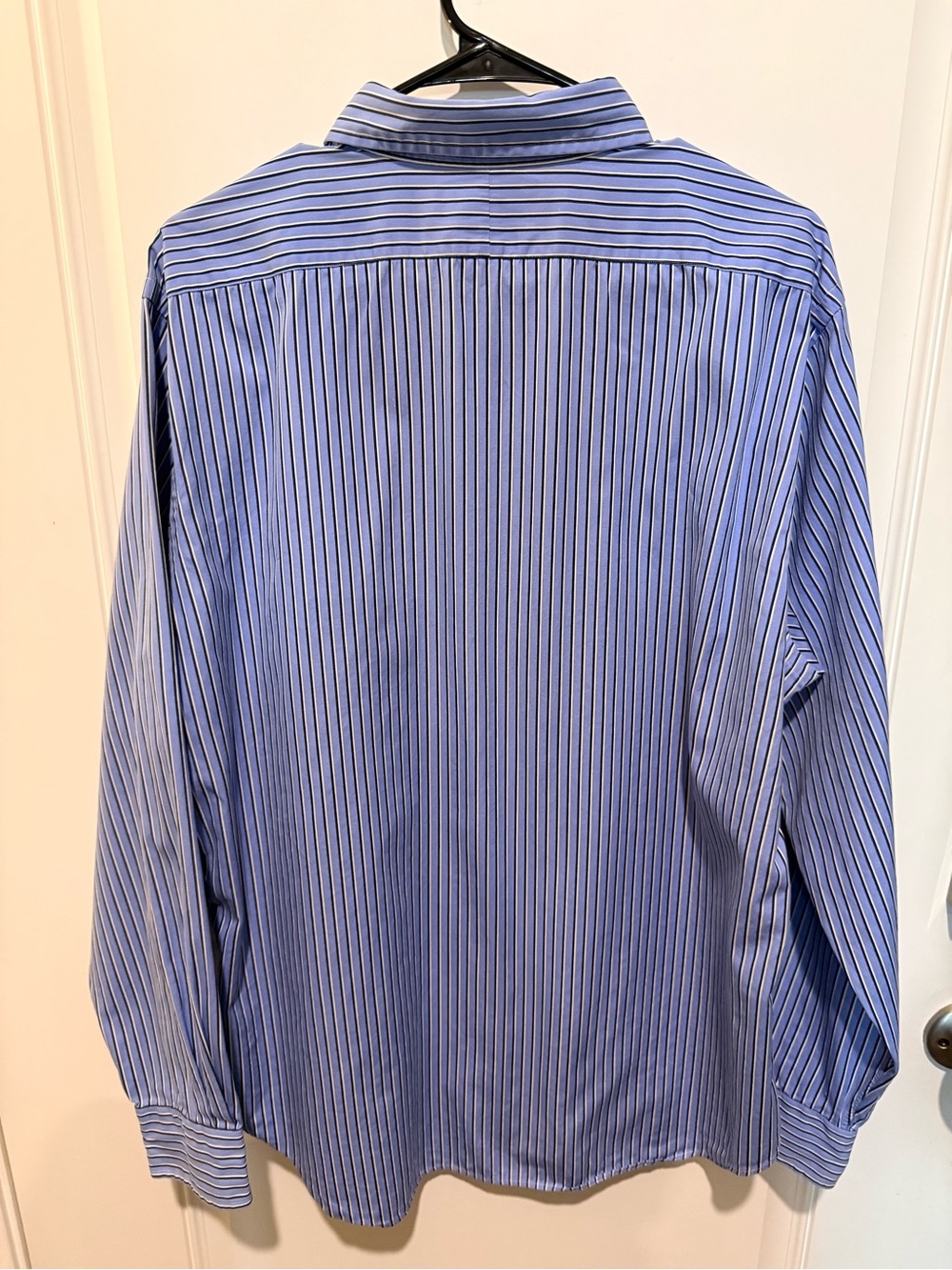 Polo by Ralph Lauren Light Blue & Navy Vertical Stripe Dress Shirt - Picture 2 of 3